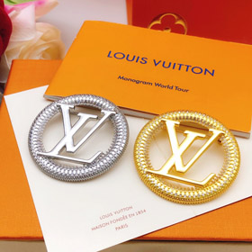 Louis Vuitton LV round diamond letter brooch-0550